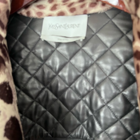 Yves Saint Laurent Animal Print biker calf hair leather jacket - Picture 7 of 9